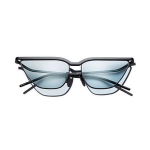 Projekt Produkt Small Black “Cat Eye” Sunglasses w/ Light Blue Lenses